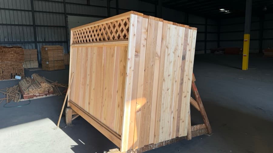 Heritage Diagonal Lattice — built and finished at the NorthStar shop in Bolton, Ontario