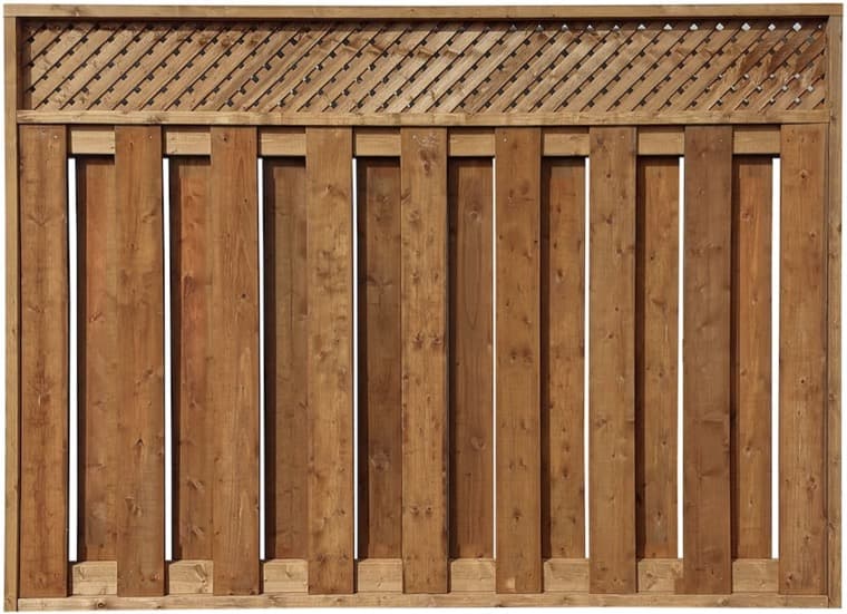 Pressure-Treated Lattice Top fence panel