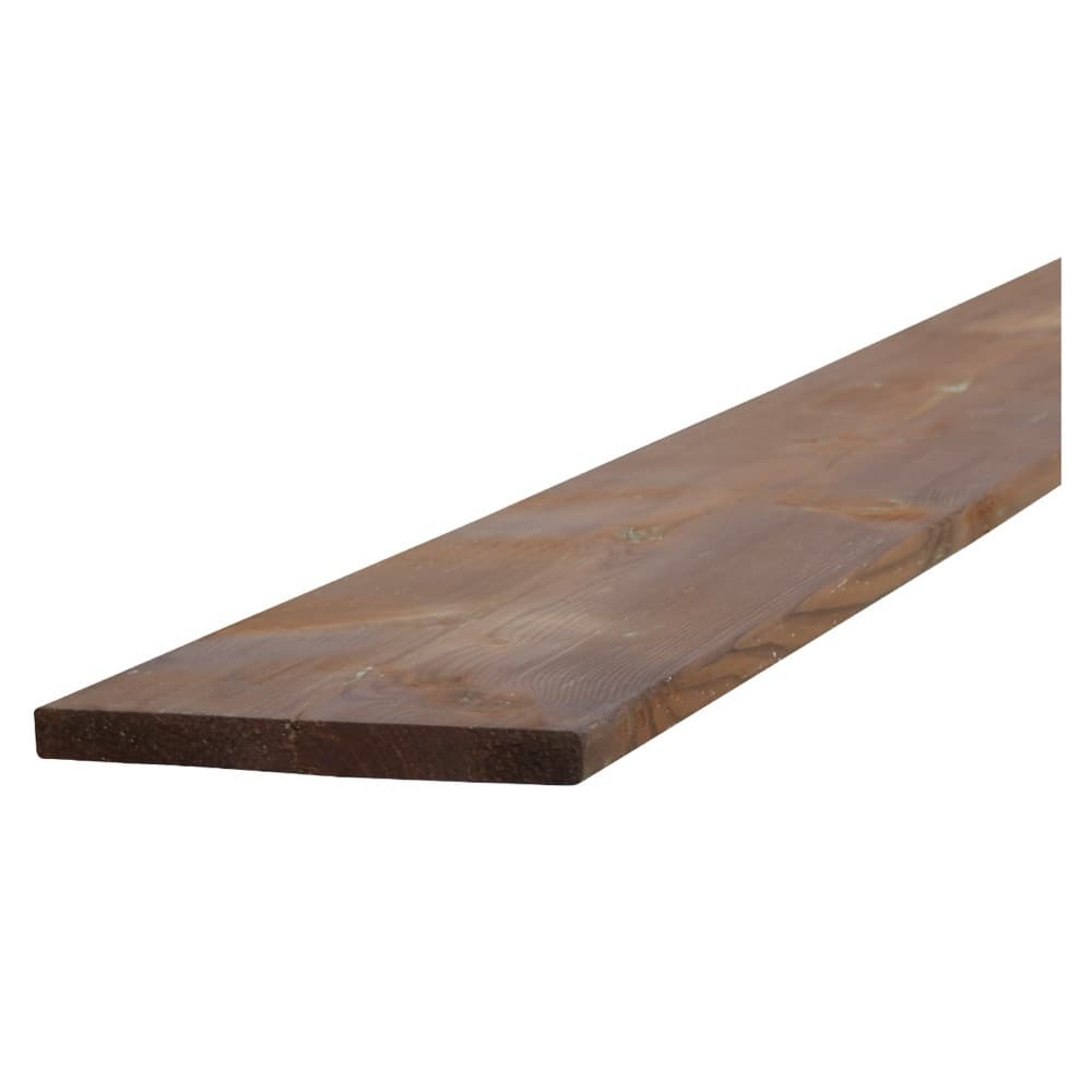 Pressure-Treated 1×6 Fence Board — 6 ft — brown pressure-treated lumber