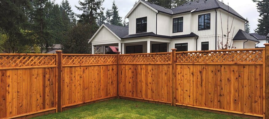 A NorthStar fence installed in a Canadian backyard